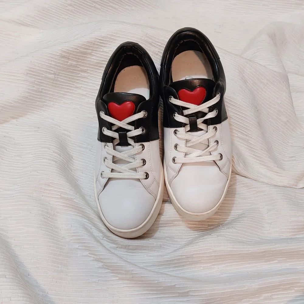 Love Moschino Black and White Sneakers Size 39